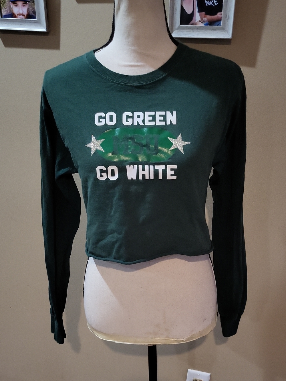 Fruit of the Loom Spartans Long-Sleeve Crop Tee